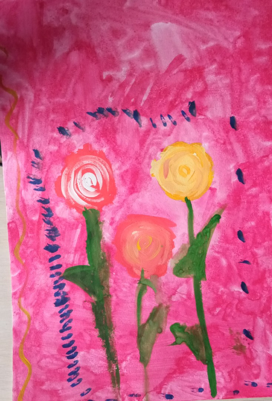 Детский рисунок - Розы