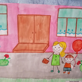 Рисунок "Я иду в детский сад" на конкурс "Конкурс творческого рисунка “Свободная тема-2019”"