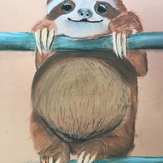 Рисунок "милый ленивец"