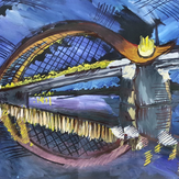 Рисунок "Бугринский мост" на конкурс "Конкурс детского рисунка “Мой родной, любимый край”"