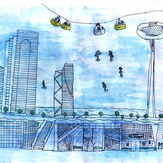 Рисунок "Москва-город будущего" на конкурс "Конкурс детского рисунка “Мой родной, любимый край”"