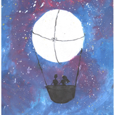 Рисунок "На воздушном шаре к звездам" на конкурс "Конкурс творческого рисунка “Свободная тема-2021”"