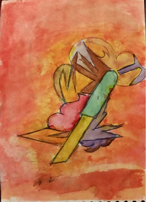 Детский рисунок - нож