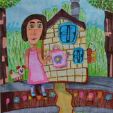 Рисунок "У бабушки в саду" на конкурс "Конкурс творческого рисунка “Свободная тема-2020”"
