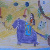 Рисунок "Дорога в джунглях" на конкурс "Второй конкурс детского рисунка по 2-й серии «Верный Слоник»"