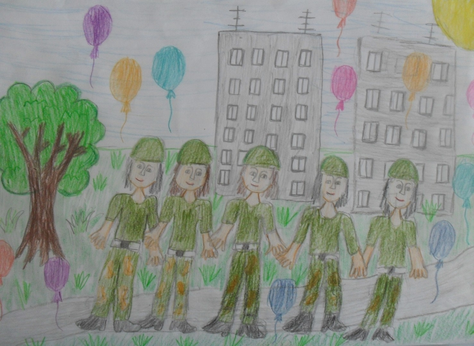 Детский рисунок - В День Победы