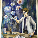 Рисунок "Химия" на конкурс "Конкурс творческого рисунка “Свободная тема-2019”"