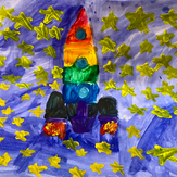 Рисунок "Ракета для мелков" на конкурс "Конкурс детского рисунка "Рисовашки и друзья""