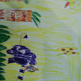 Рисунок "Принцеса с пылесосом слоником"