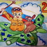 Рисунок "Полет мальчика" на конкурс "Конкурс детского рисунка "Рисовашки - серии 1, 2, 3""