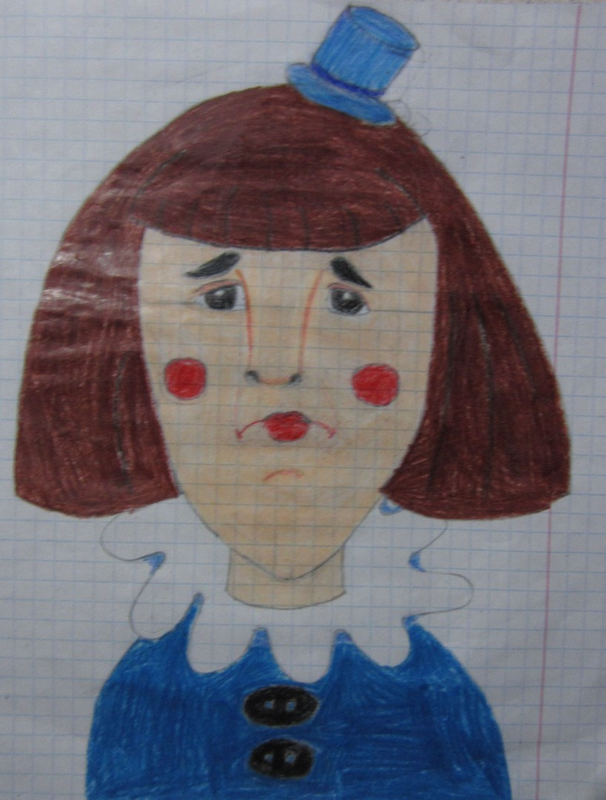Детский рисунок - Пьеро