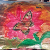 Рисунок "Бабочка на цветке"