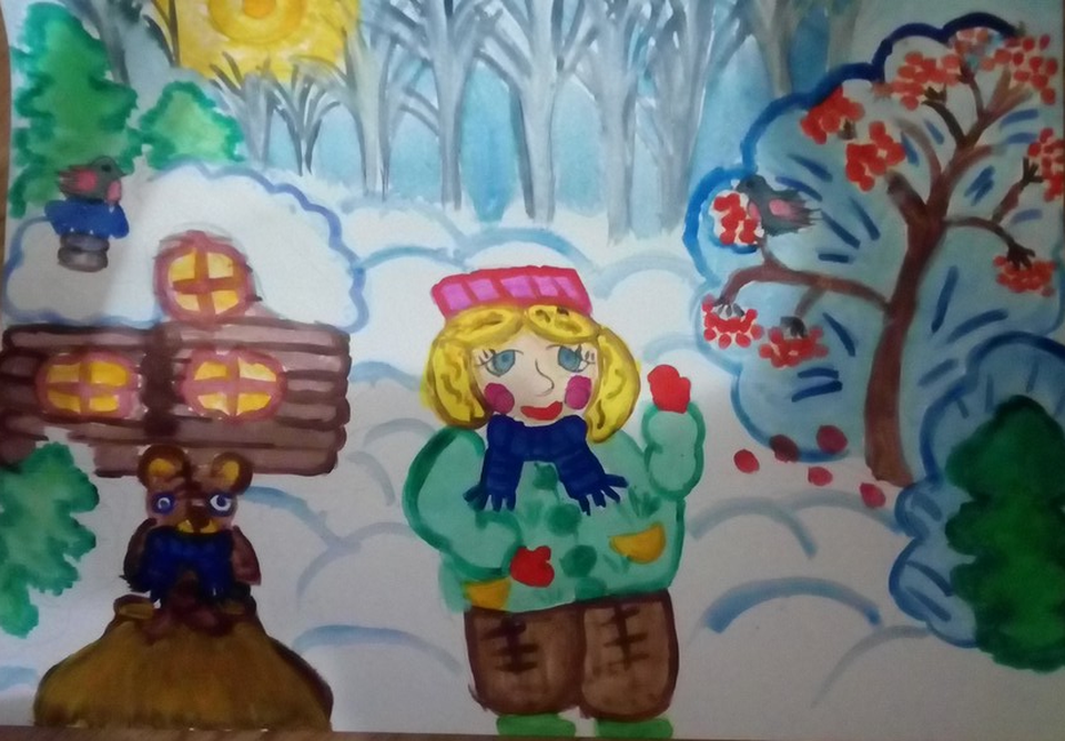 Детский рисунок - Зимние настроение