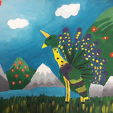 Рисунок "жирафопавлин" на конкурс "Конкурс детского рисунка “Невероятные животные - 2018”"
