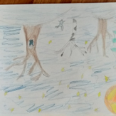 Рисунок "Ночной лес" на конкурс "Конкурс творческого рисунка “Свободная тема-2019”"