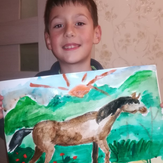 Рисунок "Лошадь" на конкурс "Конкурс детского рисунка "Любимое животное - 2018""