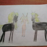 Рисунок "Конёк-горбунок и 2 коня"