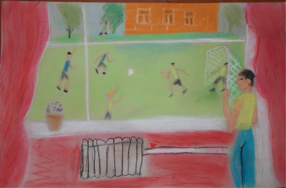 Детский рисунок - Футбол