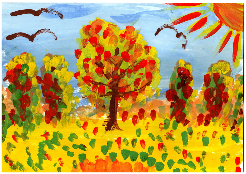 Детский рисунок - Осень в Молдове