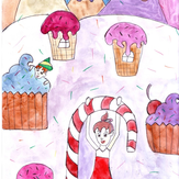 Рисунок "Сладкий мир" на конкурс "Конкурс детского рисунка по 5-й серии сериала Рисовашки "Мыльный пузырь""