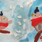 Снегири в красных свитерочках, Мария Кошелева, 4 года