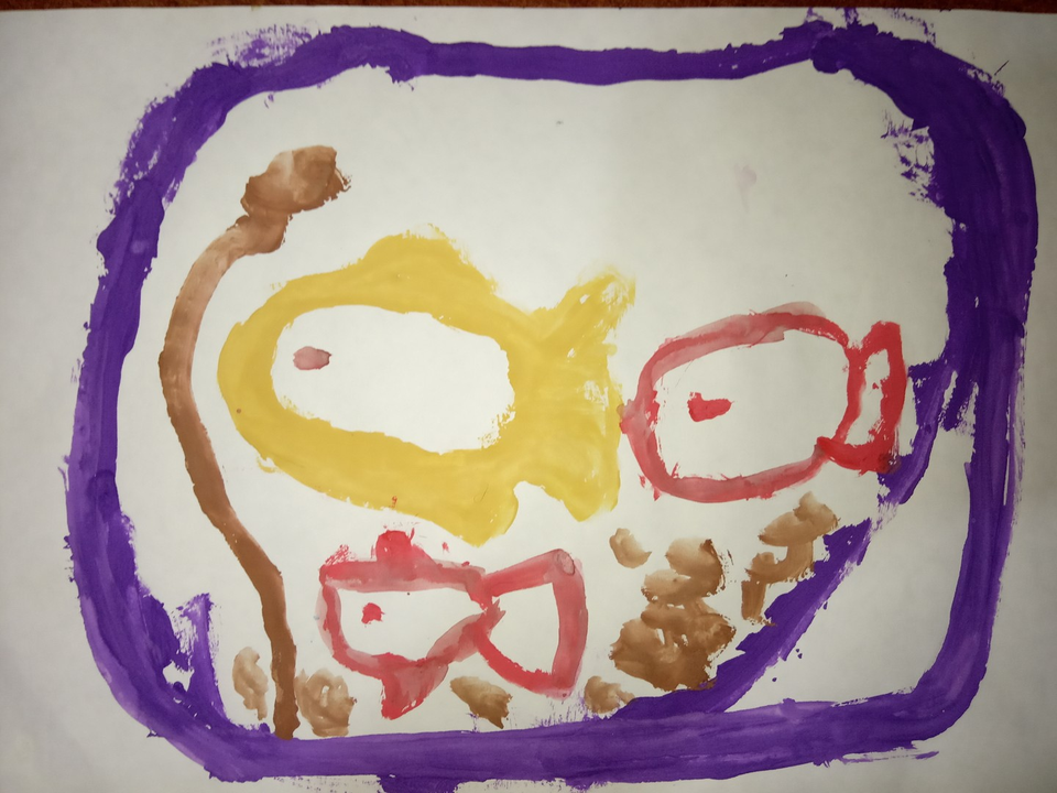 Детский рисунок - Аквариум