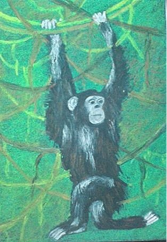 Детский рисунок - Шимпанзе