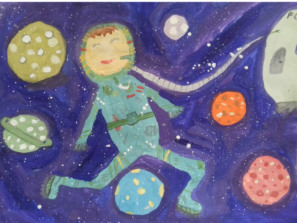 Детский рисунок - Космический мир