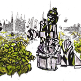 Рисунок "Архитектурная фантазия" на конкурс "Конкурс детского рисунка “Мой родной, любимый край”"