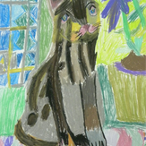 Рисунок "Мой любимый котик" на конкурс "Конкурс творческого рисунка “Свободная тема-2020”"