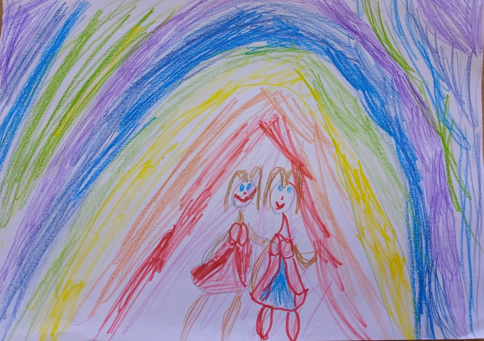 Детский рисунок - Радужные сны