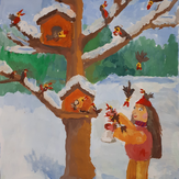 Рисунок "Я буду орнитологом - изучать птиц" на конкурс "Конкурс детского рисунка “Когда я вырасту... 2018”"