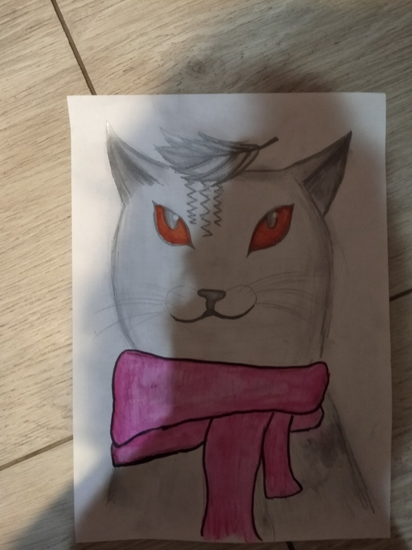 Детский рисунок - кот