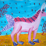 Рисунок "Единорыба" на конкурс "Конкурс детского рисунка “Невероятные животные - 2018”"