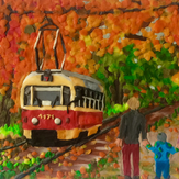 Рисунок "Осенняя прогулка" на конкурс "Конкурс творческого рисунка “Свободная тема-2021”"