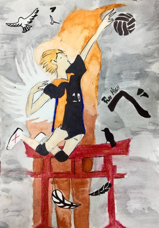 Детский рисунок - Ворон