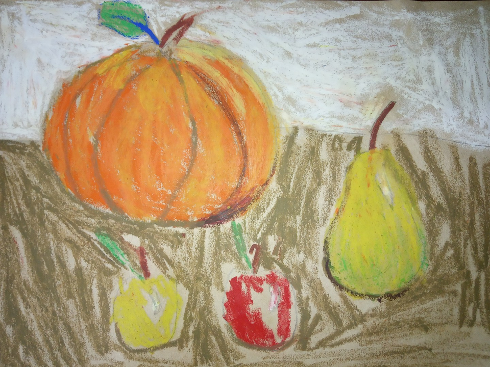Детский рисунок - Осенний натюрморт