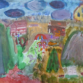 Рисунок "Моя деревня" на конкурс "Конкурс творческого рисунка “Свободная тема-2019”"
