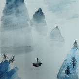 Рисунок "Китайский пейзаж" на конкурс "Конкурс творческого рисунка “Свободная тема-2024""