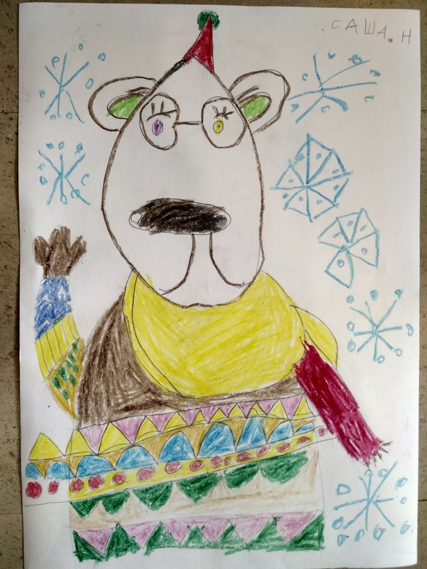 Детский рисунок - Северный медведь