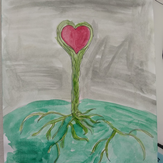 Рисунок "Сердце в лиане"