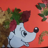 Рисунок "Ежик в осеннем лесу" на конкурс "Конкурс рисунка "Осенний листопад 2017""