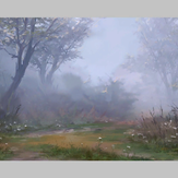 Рисунок "В тумане сентября"