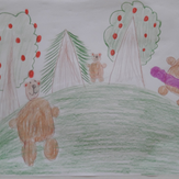 Рисунок "Хорошо в лесу" на конкурс "Конкурс рисунка "Лето - это маленькая жизнь""