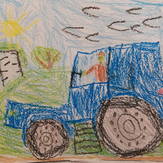 Рисунок "Трактор на работе"