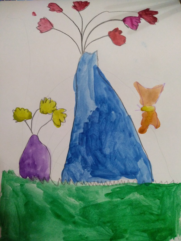 Детский рисунок - Цветочная фантазия