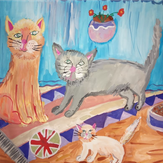 Рисунок "Котики" на конкурс "Конкурс творческого рисунка “Свободная тема-2021”"