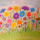 Рисунок "Цветочный рай" на конкурс "Второй конкурс детского рисунка по 3-й серии "Волшебные Сны""