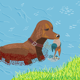 Рисунок "Охотничья собака" на конкурс "Конкурс детского рисунка "Любимое животное - 2018""
