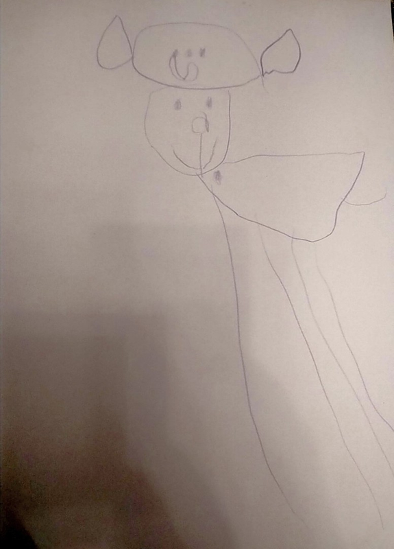 Детский рисунок - Чейз из щенячего патруля